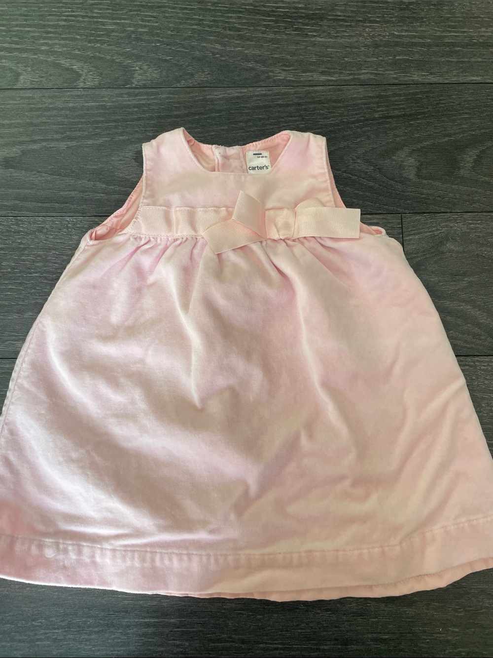 Carter's Pink Baby Dress with Front Bow Detail
